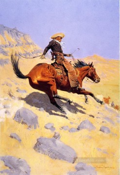 Indiana Cowboy Painting - the cowboy 1902 Frederic Remington Indiana cowboy